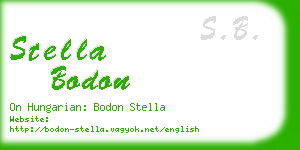 stella bodon business card